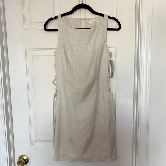 12th Tribe Vela Natural Linen Mini Dress Cream Size M - Picture 4 of 10